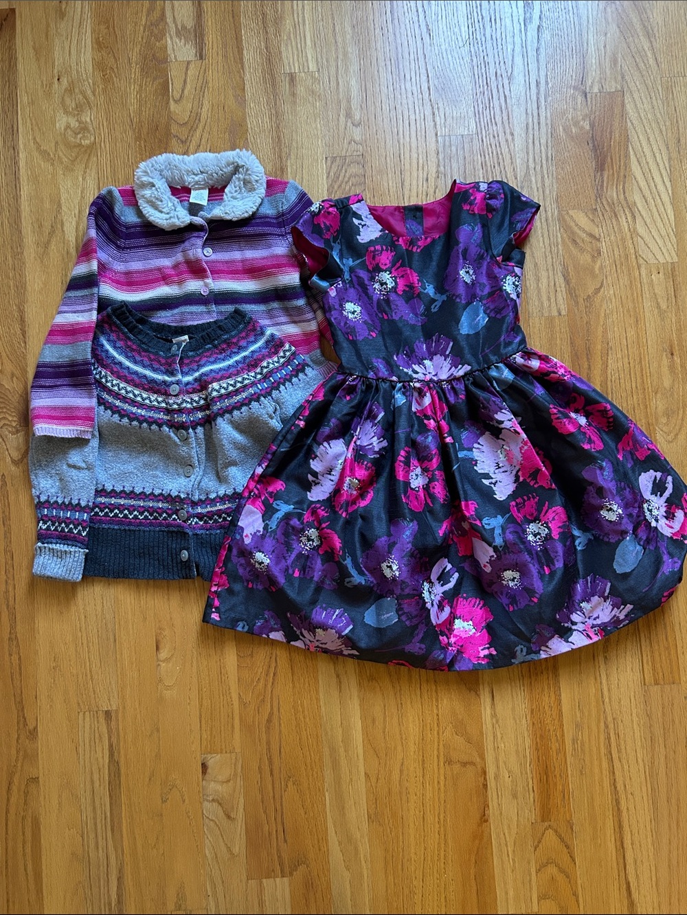 Gymboree dress and two coordinating sweaters - toddler